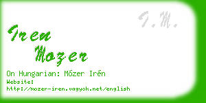 iren mozer business card