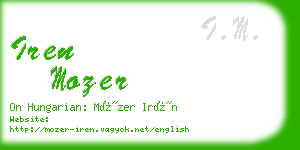 iren mozer business card